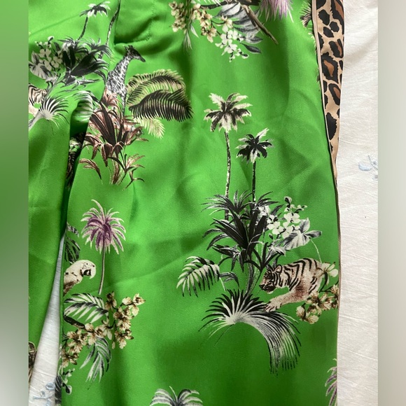 NWOT Le Superbe Voyage pants in emerald jungle Sz 6 - Picture 4 of 7
